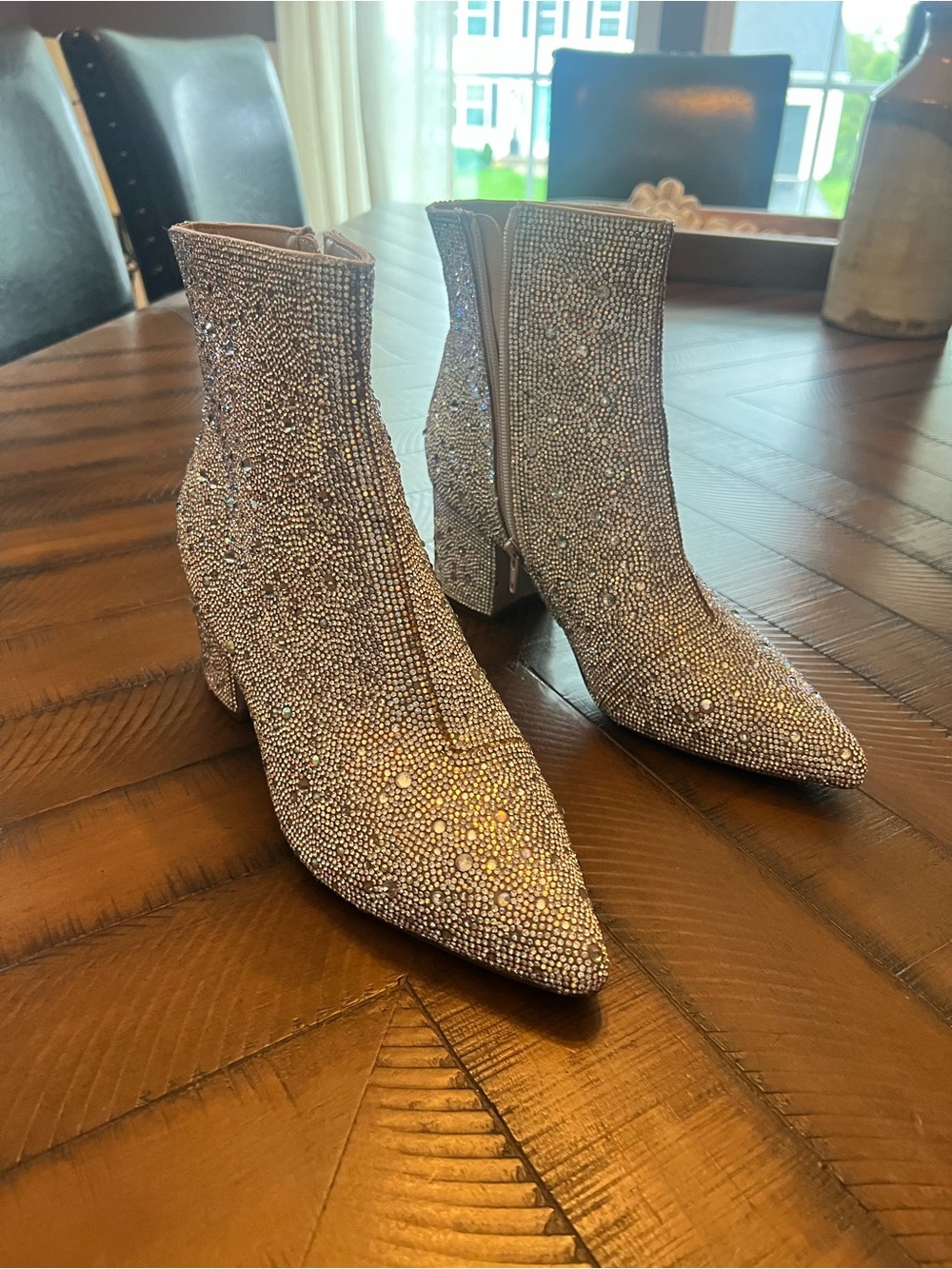 Betsey Johnson Cady Rhinestone Boots size 10